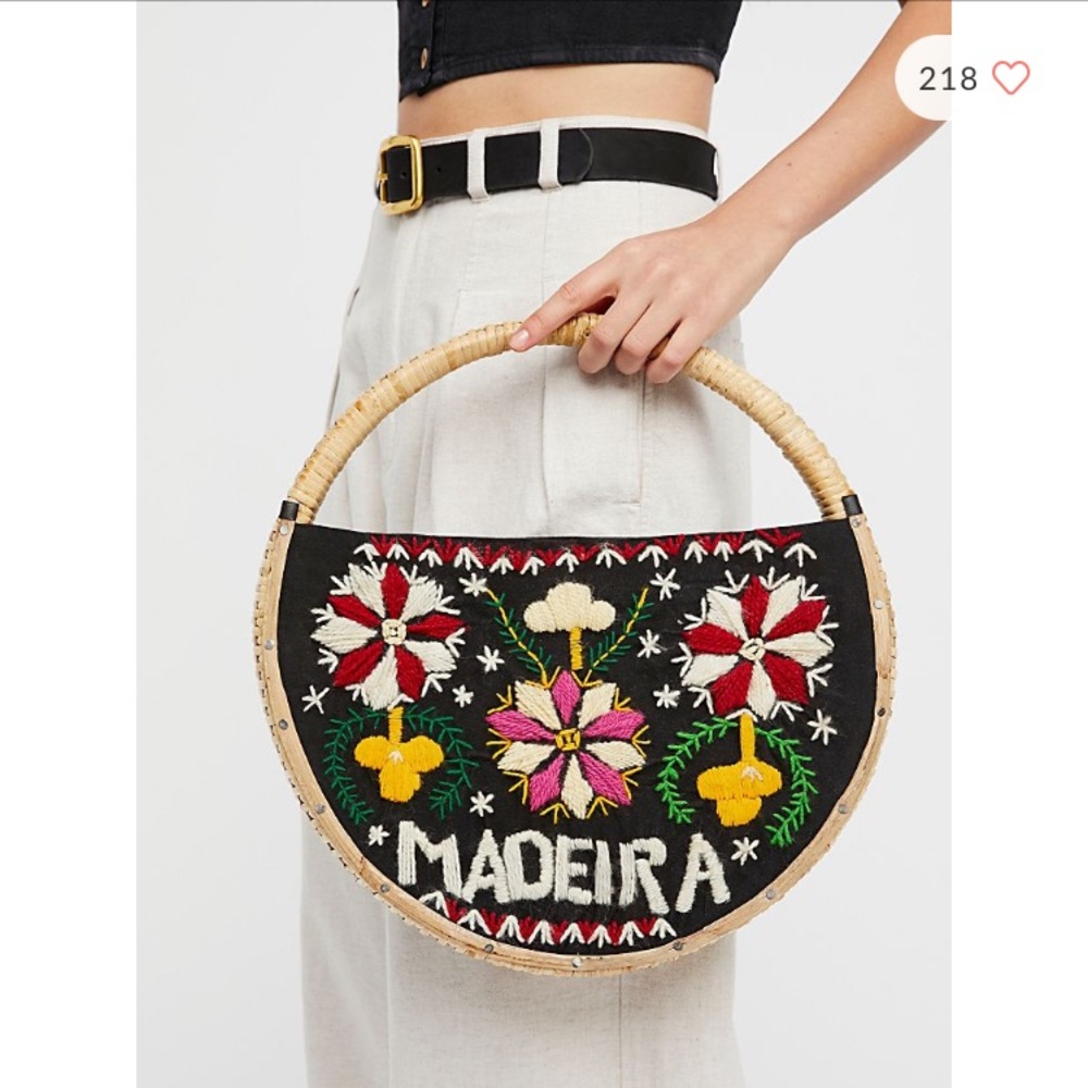 Free People basket handbag from Madeira Portugal